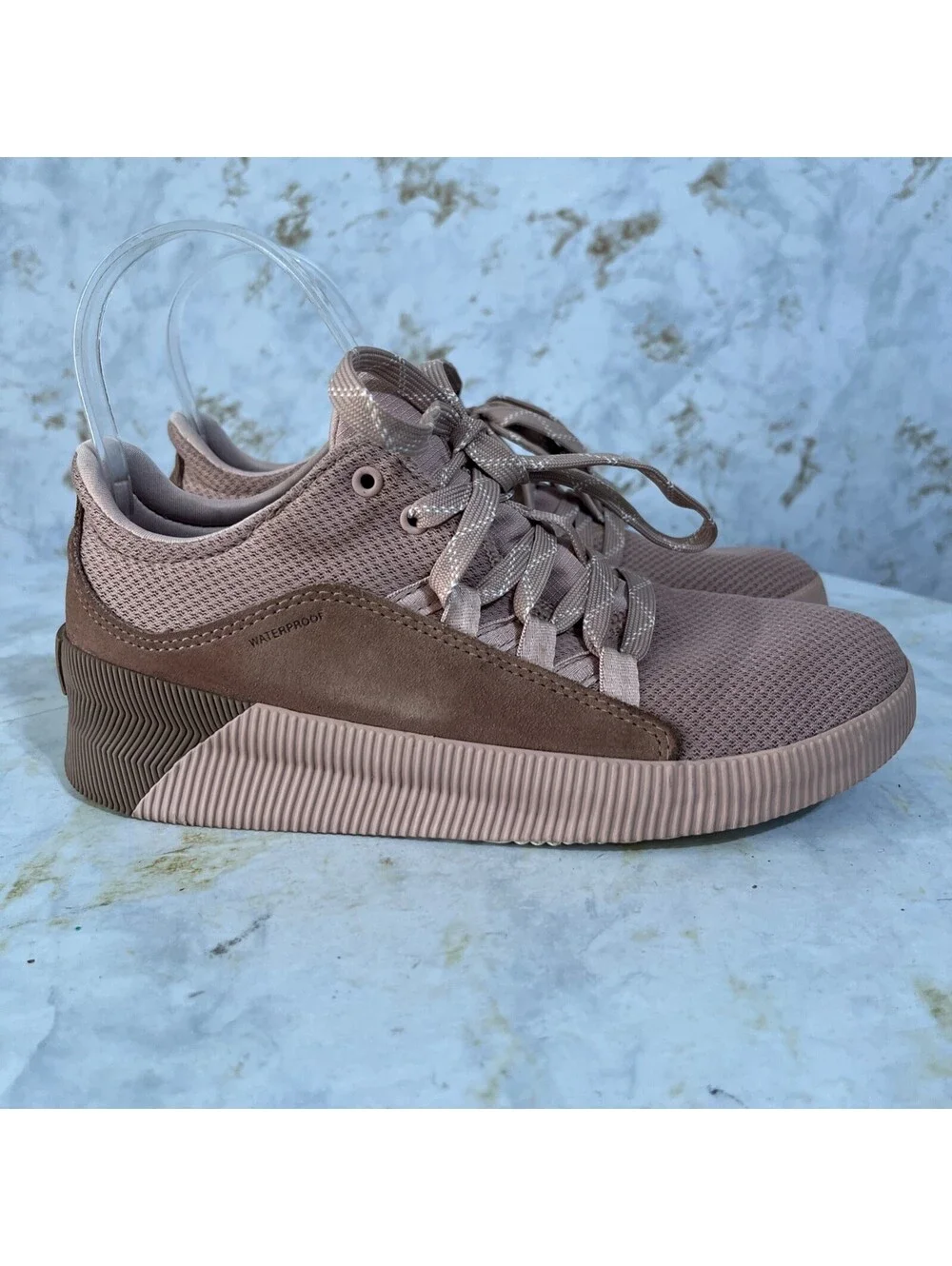 Sorel Out N About Plus Women's Size 6 Shoes Pink Suede Comfort Casual Sneakers
